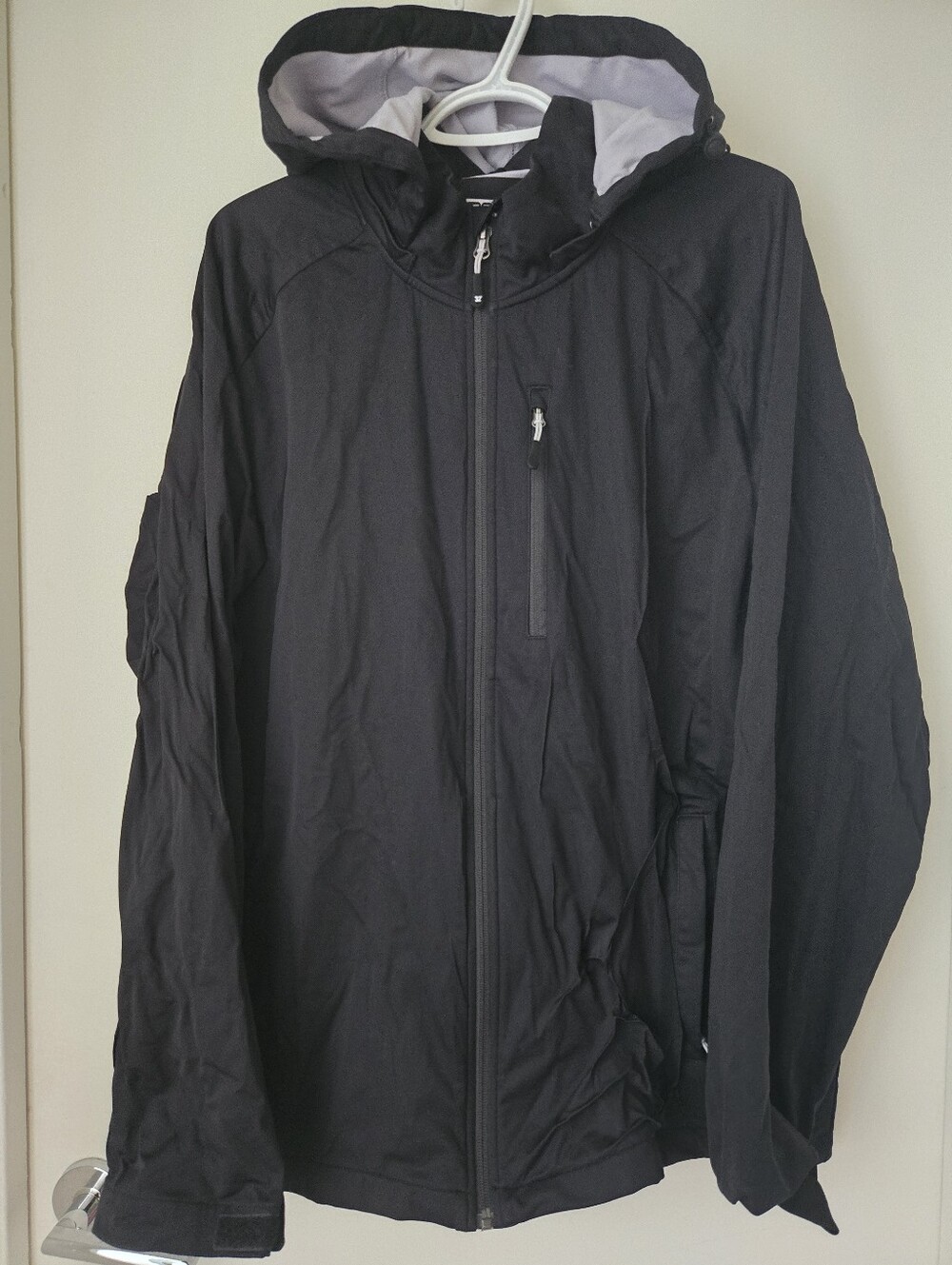 Mens 32 Degrees Black Hooded Windbreaker Jacket - XXL
